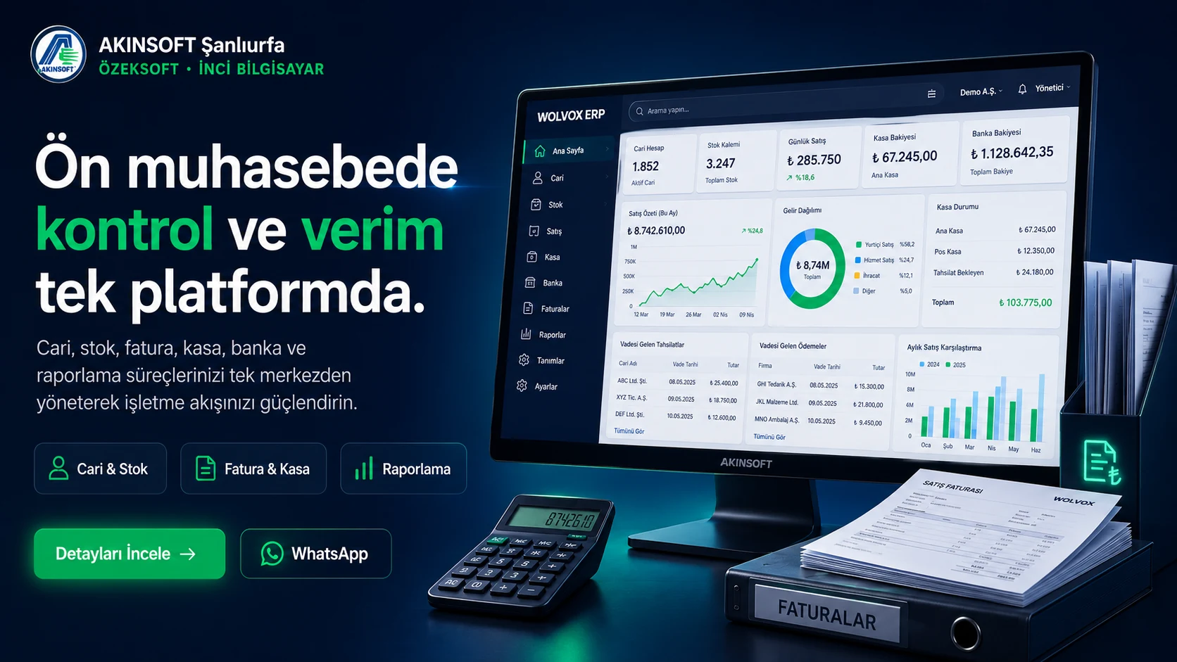 AKINSOFT Şanlıurfa Ön Muhasebe tanıtım bannerı